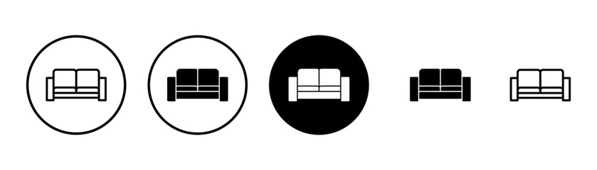 Sofa icon vector isolated on white background. sofa icon illustration. furniture