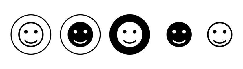 Smile icon vector isolated on white background. Smile vector icon. Emoticon Icon vector. Emoji