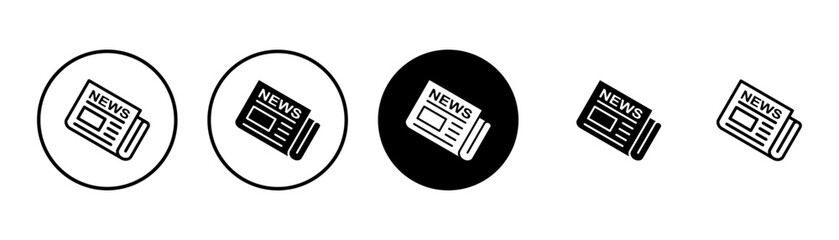 Newspaper icon vector isolated on white background. news paper icon vector