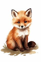 Obraz premium baby fox playing, adorable baby fox playing