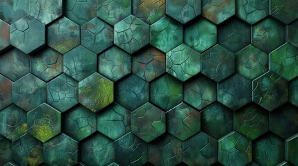 Abstract textured hexagonal pattern background