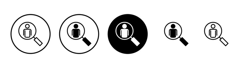 Hiring icon vector isolated on white background. Human resources concept. Recruitment. Search job vacancy icon. Hire. Find people icon