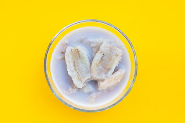 Banana in coconut milk. Thai dessert