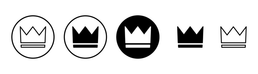 Crown Icon vector isolated on white background. Crown symbol. Crown vector icon