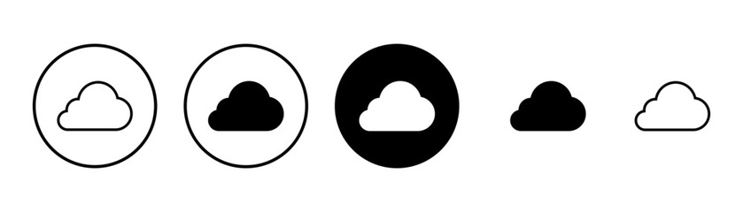 Cloud icon vector isolated on white background. cloud computing icon