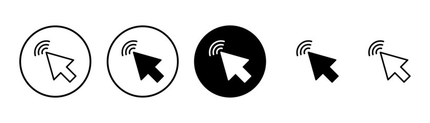 Click icon vector isolated on white background. Cursor icon. Computer mouse click cursor black arrow icons. pointer arrow