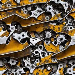 Machinery Seamless Pattern Background