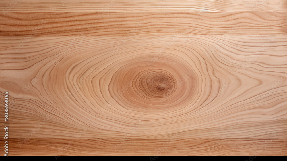 Canvas Prints A top-down view of an empty wooden panel in a light beech shade. - Canvas Prints