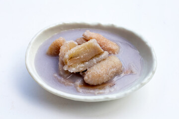 Banana in coconut milk. Thai dessert