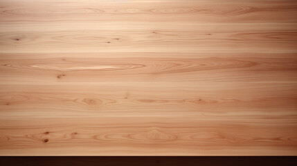 Naklejka premium imagine A minimalist aerial shot of an empty wooden table in a natural beech tone.