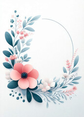 A floral circle in neutral background