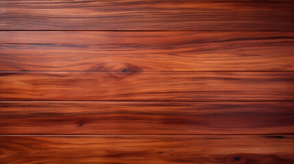 imagine A top view of an empty wooden background in a rich mahogany shade.