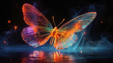 butterfly in vibrant colors