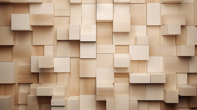 imagine An abstract composition of an empty wooden surface in a smooth maple tone.