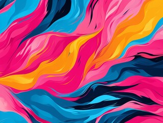 Fototapeta premium Trendy Painted Neon abstracts, smart basics with vivid colors, seamless and repeating for contemporary fabric prints , seamless pattern