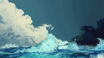 2D Lyric Titles. water. Illustrations