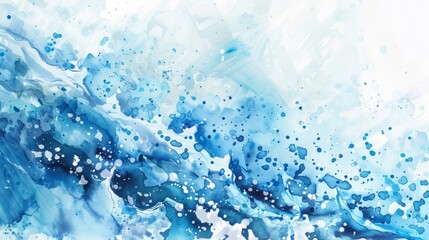 Watercolor abstract splash Color painting texture. Blue background. water. Illustrations