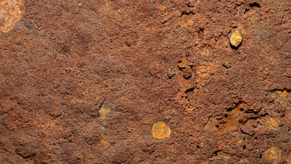 brown texture of very rusty iron