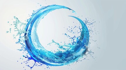 water splash circle shape, Environmental protection concept. water. Illustrations