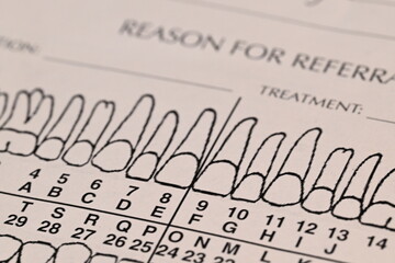 reason for dental referral paper sheet