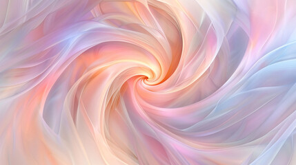 Obraz premium An abstract painting with small swirls of light blue, lavender, and pink dancing together.