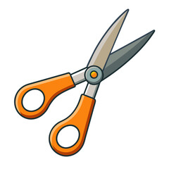 colorful flat illustration of scissor