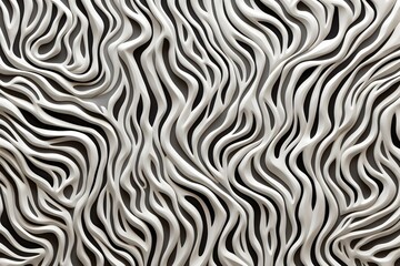 Fototapeta premium Simple lines wild embroidery, monochrome, highres seamless pattern for sophisticated ceramic decor , pattern