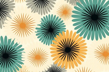 Trendy Burry burst, modern style, seamless and repeating pattern, flat vector graphic for textile ,  seamless pattern
