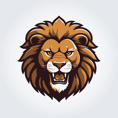 lion head mascot logo