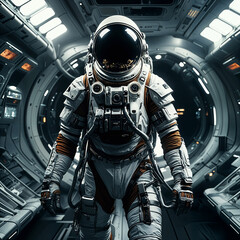 Astronaut in a spaceshiip