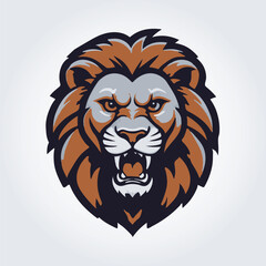 lion head mascot logo