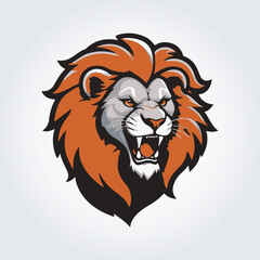 lion head mascot logo