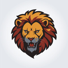 lion head mascot logo