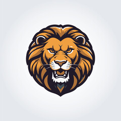 lion head mascot logo