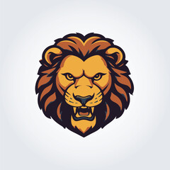 lion head mascot logo