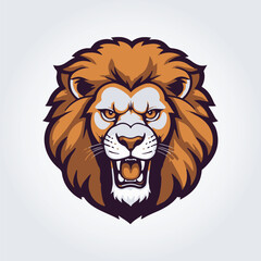 lion head mascot logo