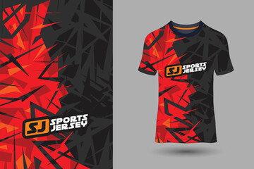 Red and Black Sport Jersey Abstract background grunge texture pattern