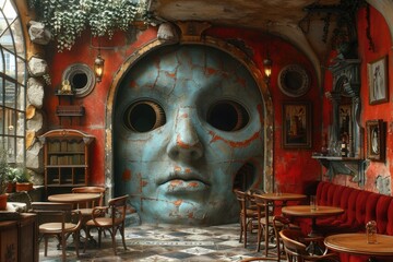 Creative realistic surrealism, imaginative, mind-bending art blending reality with the surreal, intrigue and wonder through unique visual concepts and innovative design