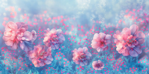 A_simple_floral_background_featuring_a_variety_of_soft