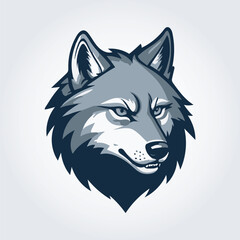 wolf head mascot logo
