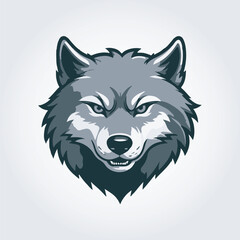 wolf head mascot logo