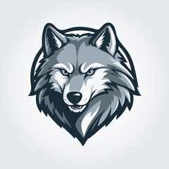 wolf head mascot logo