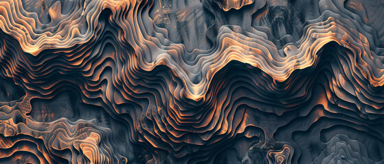A mountain topographical map.