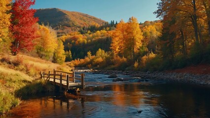 autumn in the mountains Autumn Tranquility Scenic Countryside in Fall 