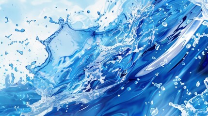 Fototapeta premium lotion make up texture background abstract blue water. water. Illustrations