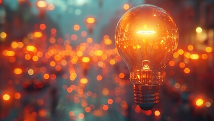glowing light bulb symbolizing innovation and creativity