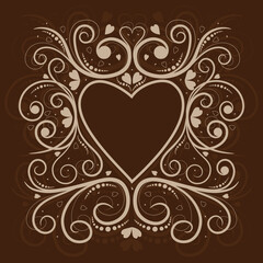 Wedding heart latest creative vector floral design