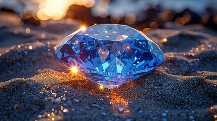 Facets of Brilliance: Cinematic Lighting on Blue Gemstones