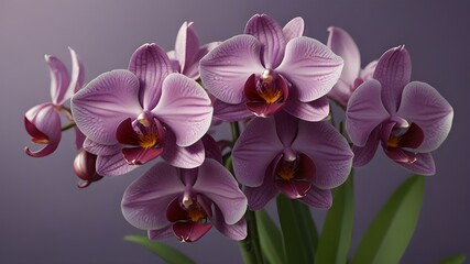 Violet orchid bouquet, Ai generated