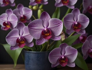 Violet orchid bouquet, Ai generated